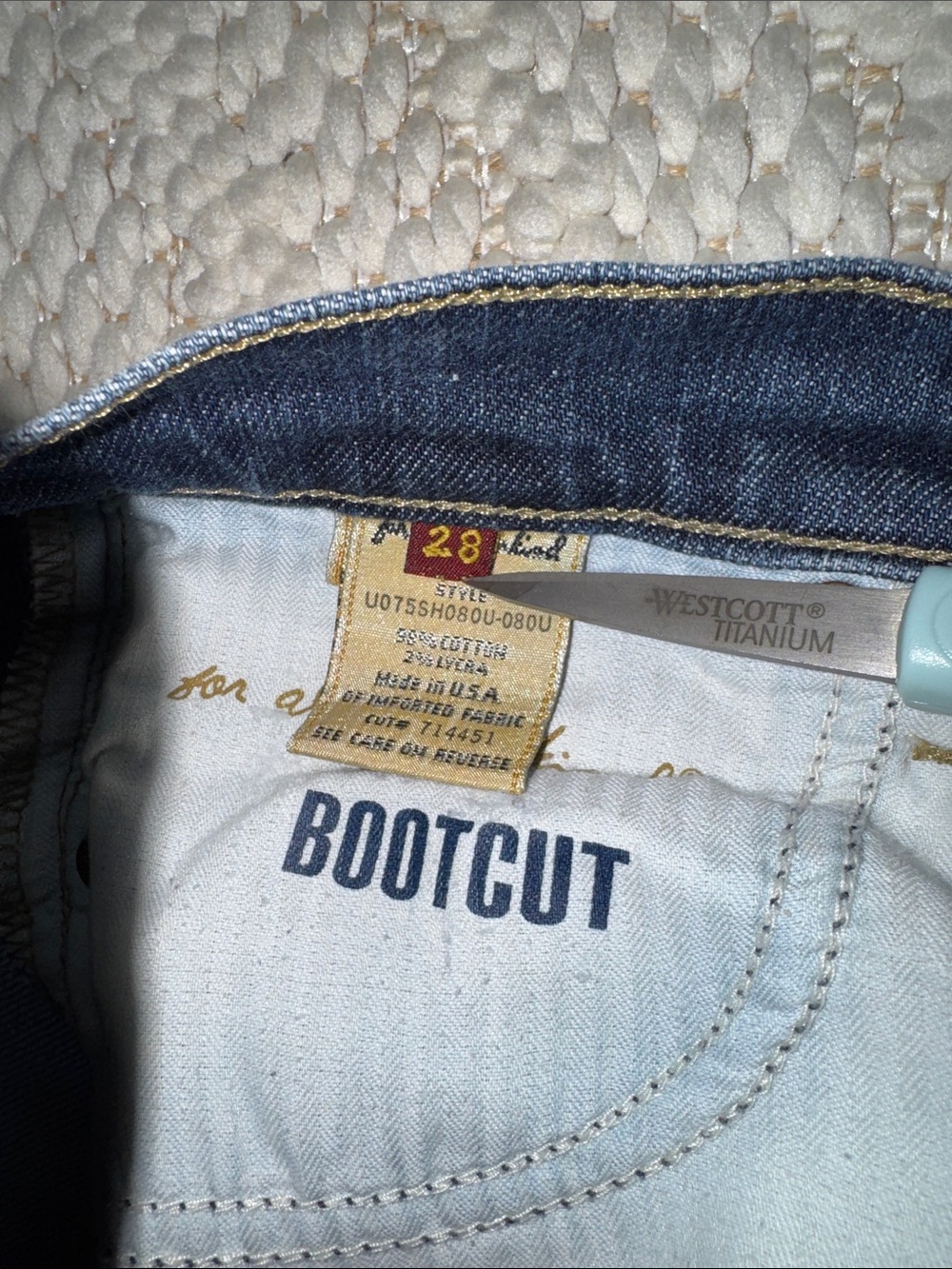 7 For All Mankind Bootcut Jeans 28x29 - Picture 5 of 8